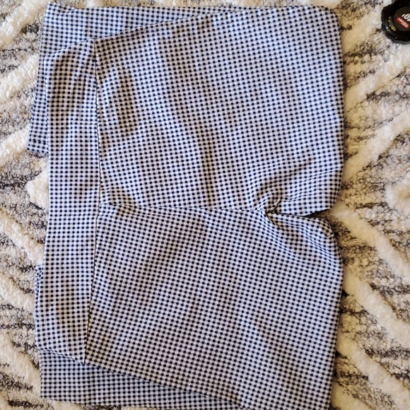 Zac & Rachel Women's Blue/White Checkered Pull-On Crop Casual Pants - Picture 3 of 10